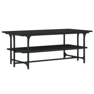 vidaXL Salontafel 100x50x40 cm bewerkt hout zwart eikenkleurig