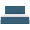 vidaXL Opslag bed met matras Donkerblauw 200 x 200 cm Fluweel