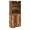 vidaXL Hoge kast 2 st Oud Hout 69,5 x 32,5 x 180 cm Bewerkt hout