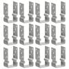 vidaXL Grondankers 12 st 8x6x15 cm gegalvaniseerd staal zilverkleurig