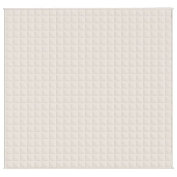 vidaXL Verzwaringsdeken 220x240 cm 15 kg stof lichtcr&egrave;mekleurig