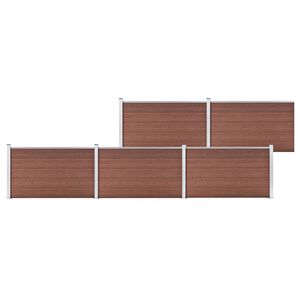 vidaXL Schutting 872x106 cm HKC bruin