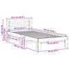 vidaXL Bedframe met hoofdeinde Wasbruin 90 x 190 cm Massief grenenhout
