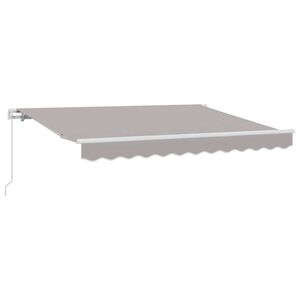 vidaXL Uitschuifbare luifel Lichtgrijs 250 x 200 cm Stof