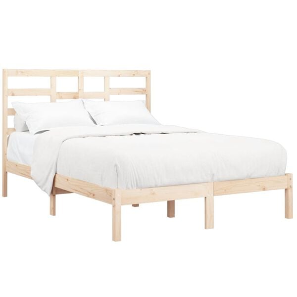 vidaXL Bedframe zonder matras massief hout 140x200 cm