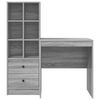 vidaXL Bureau met lade 2 pcs Grijs Sonoma