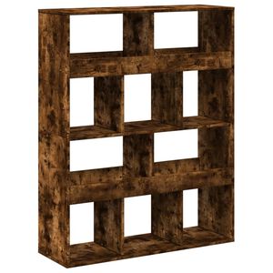 vidaXL Boekenkast 100x33x125,5 cm bewerkt hout gerookt eikenkleurig