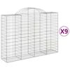 vidaXL Schanskorven 9 st gewelfd 200x50x140/160 cm ijzer