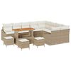 vidaXL Tuin Sofa Set met kussen met opslag 13 pcs Beige en Crème