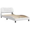 vidaXL Bedframe zonder matras "Hvar" kunstleer wit 100x200 cm
