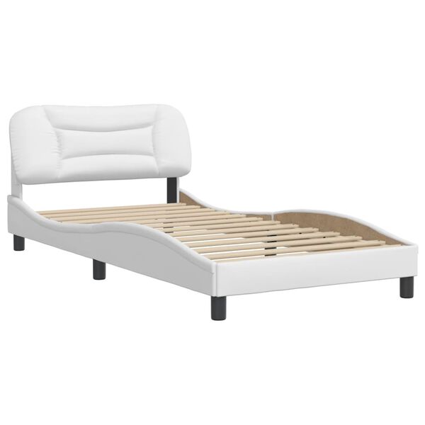 vidaXL Bedframe zonder matras "Hvar" kunstleer wit 100x200 cm