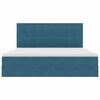 vidaXL Opslag bed met matras Donkerblauw 200 x 200 cm Fluweel
