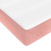 vidaXL Boxspring met matras fluweel roze 120x200 cm