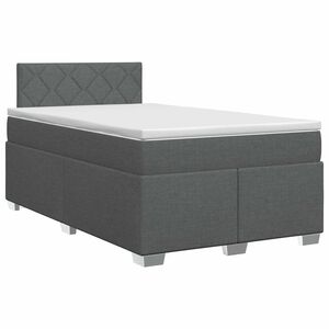 vidaXL Boxspringbed met matras Donkergrijs 120 x 190 cm Stof