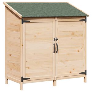 vidaXL Tuinschuur Naturel 106,5 x 56 x 113,5 cm Bewerkt hout