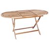 vidaXL Inklapbare Tuintafel Naturel 160 x 80 x 76 cm Massief Teakhout