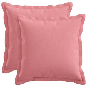 vidaXL Kussensloop 2 pcs HOUTEN Roze 30 x 30 cm Faux Linnen