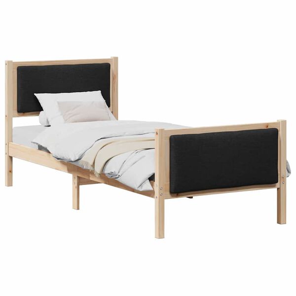 vidaXL Bedframe met hoofdeinde Zwart 80 x 200 cm Stof