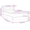 vidaXL Boxspring met matras fluweel roze 100x220 cm