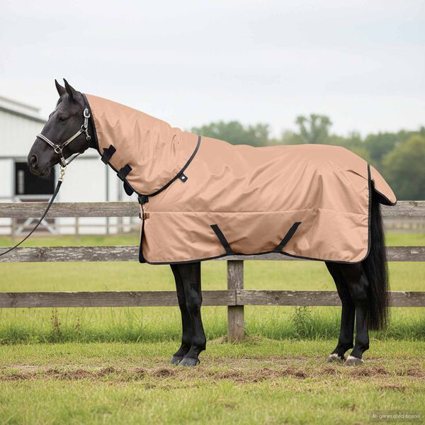 vidaXL Paardendeken Cappuccino 105 cm Polyester