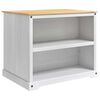 vidaXL Keuken Eiland Set 2 st Wit en Honing Was 112 x 77 x 91,5 cm