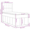 vidaXL Boxspring met matras stof blauw 100x200 cm