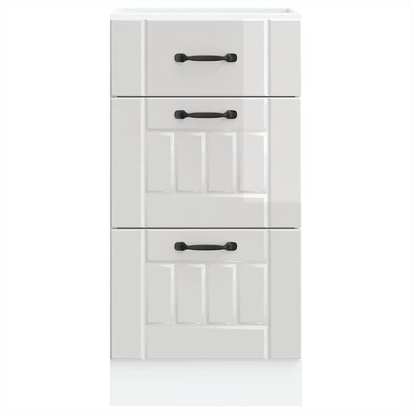 vidaXL Onderkast "Lucca" Hoogglans Wit Bewerkt Hout