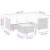 vidaXL 5-delige Loungeset met kussens poly rattan grijs