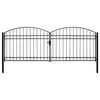 vidaXL Hekpoort ASSEN dubbele deur met gebogen bovenzijde staal 400x150 cm