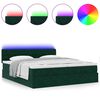 vidaXL Ottoman bed met matrassen en LED's 160x200cm fluweel