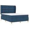 vidaXL Boxspringbed met Matras Donkergrijs 90x190 cm Blauw Stof