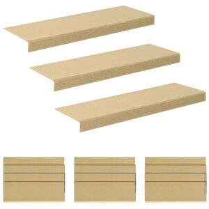 vidaXL Trapmatten 15 st 65 x 21 x 4 cm Beige Polyester Rechthoekig