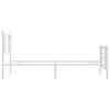 vidaXL Bedframe met hoofd- en voeteneinde metaal wit 90x200 cm