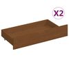 vidaXL Bedframe met 2 lades massief grenenhout honingbruin 100x200 cm