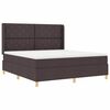 vidaXL Boxspringbed met matras met hoofdeinde Bruin 180 x 200 cm Stof