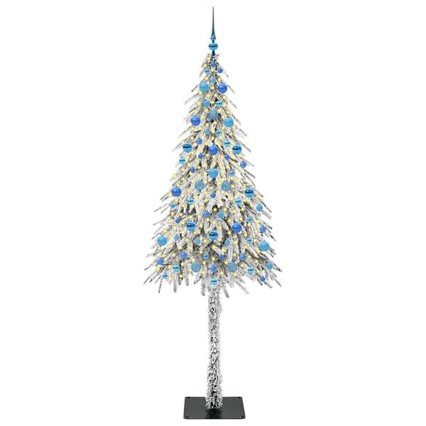 vidaXL Kerstboom met 300 LED met standaard Wit 210 cm PE en staal