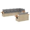vidaXL 8-delige Loungeset met kussens poly rattan beige
