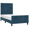vidaXL Bedframe zonder matras 80x200 cm fluweel donkerblauw
