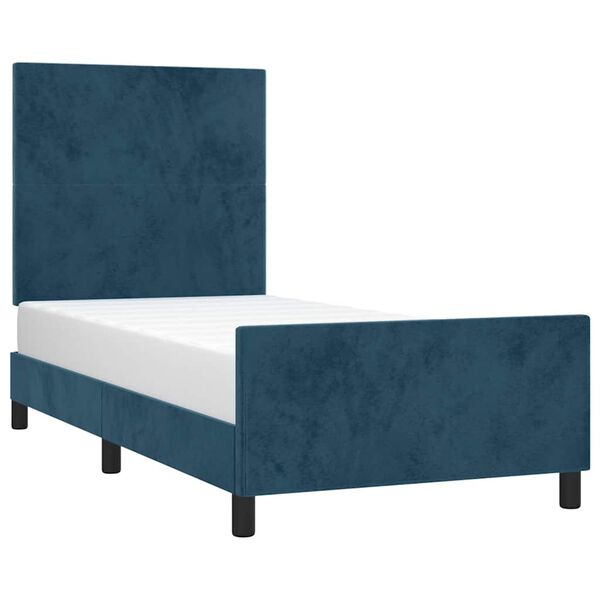 vidaXL Bedframe zonder matras 80x200 cm fluweel donkerblauw