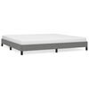 vidaXL Bedframe zonder matras stof donkergrijs 200x200 cm