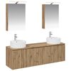 vidaXL Badkamerkastenset 5 pcs Artisanaal eiken Bewerkt hout