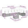vidaXL Tuin Sofa Set met kussen 7 pcs Lichtgrijs poly rattan