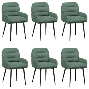 vidaXL Eettafelstoelen 6 st fluweel Zeegroen 59 x 59,5 x 90 cm