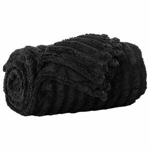 vidaXL plaid Zwart 150 x 130 cm 0.45 kg Fleece