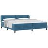 vidaXL Boxspringbed met hoofdeinde Donkerblauw 200 x 200 cm Fluweel
