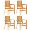 vidaXL Tuinstoelen stapelbaar 4 st 56,5x57,5x91 cm massief teakhout