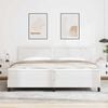 vidaXL Boxspringbed met matras met LED Wit 200 x 200 cm Kunstleer