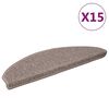 vidaXL Trapmatten 15 st 65x21x4 cm Donkerbeige Halfrond Groot