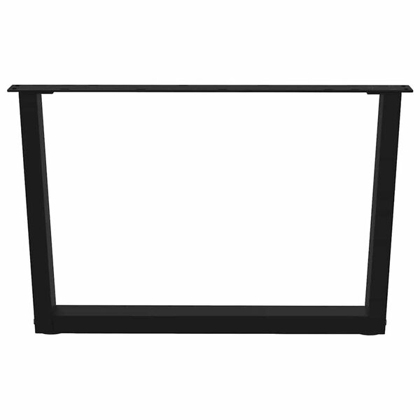 vidaXL Salontafelpoten 2 st V-vormig 70x(42-43,3) cm staal zwart