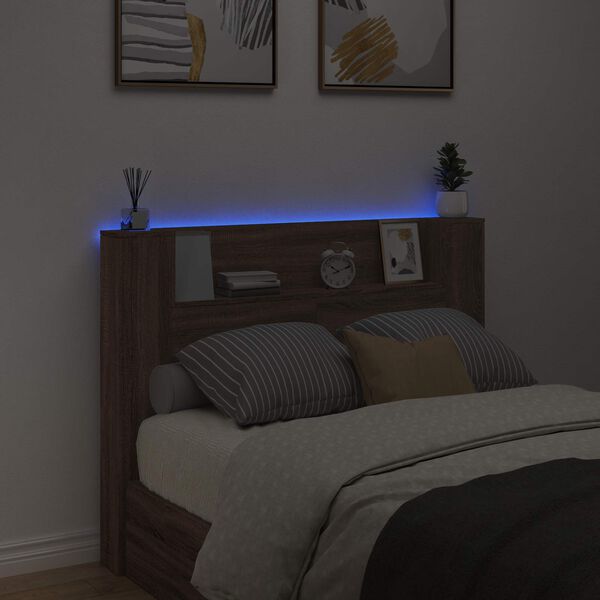 vidaXL Hoofdbord Bruin Eiken 140 x 16,5 x 103,5 cm Bewerkt hout